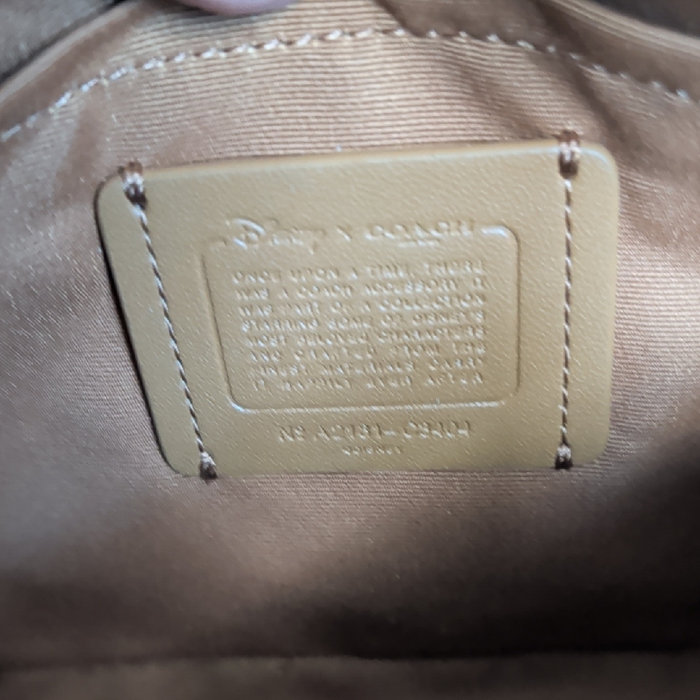 Coach X Disney "Belle" Mini Camera Bag Crossbody, Pebbled Leather (C3404) EUC - Picture 7 of 10